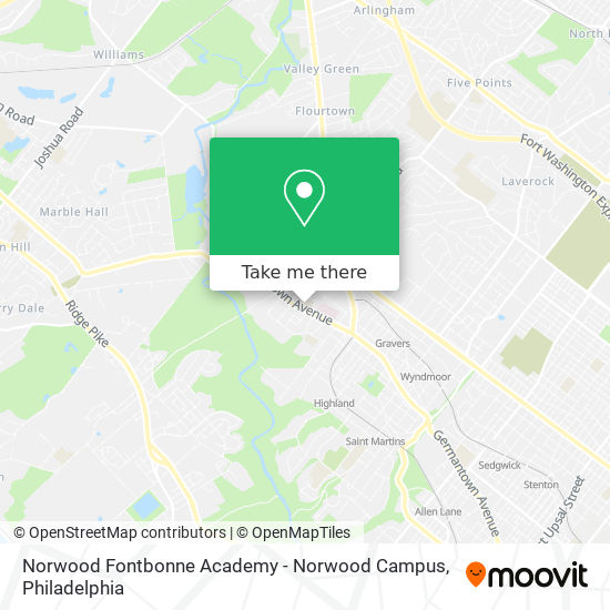 Mapa de Norwood Fontbonne Academy - Norwood Campus