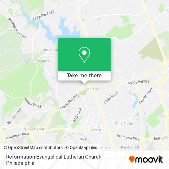 Reformation Evangelical Lutheran Church map