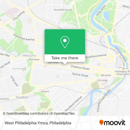 Mapa de West Philadelphia Ymca