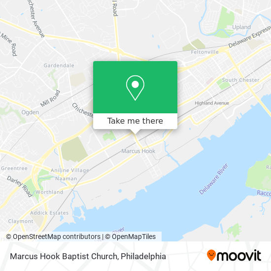 Mapa de Marcus Hook Baptist Church