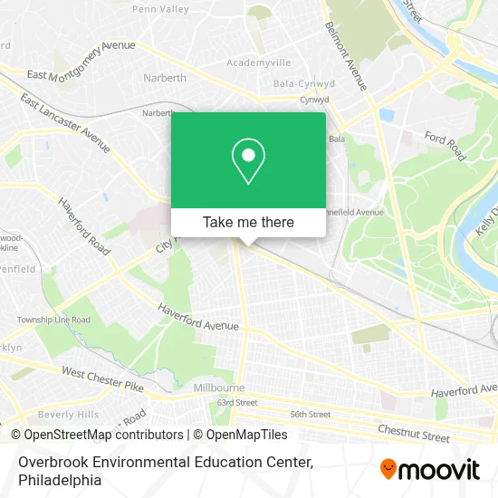 Overbrook Environmental Education Center map