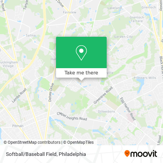 Softball/Baseball Field map