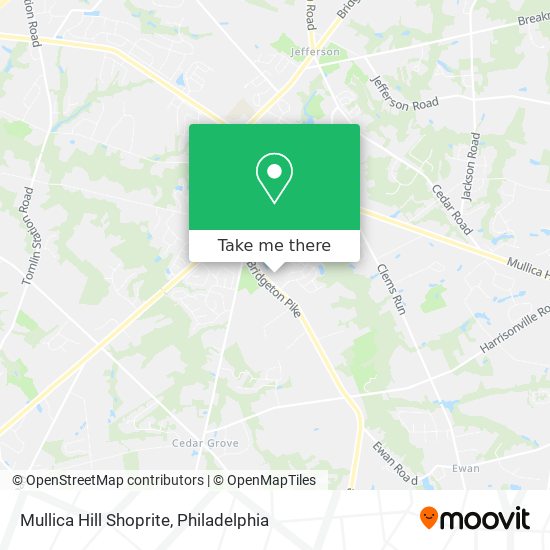 Mullica Hill Shoprite map