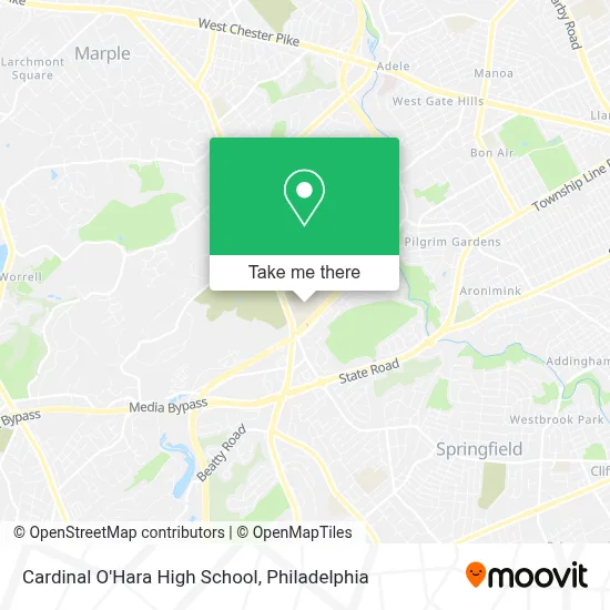 Cardinal O'Hara High School map