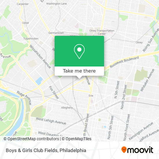 Boys & Girls Club Fields map