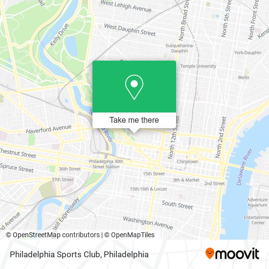 Philadelphia Sports Club map
