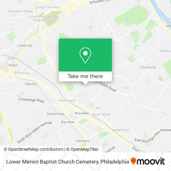 Mapa de Lower Merion Baptist Church Cemetery