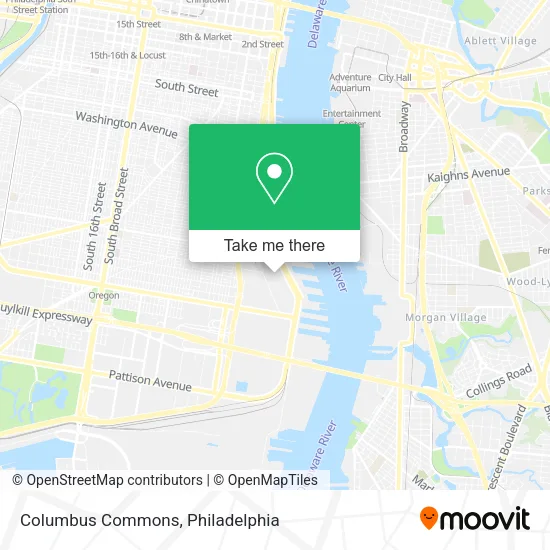 Mapa de Columbus Commons