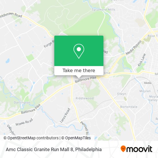 Amc Classic Granite Run Mall 8 map