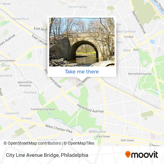 City Line Avenue Bridge map