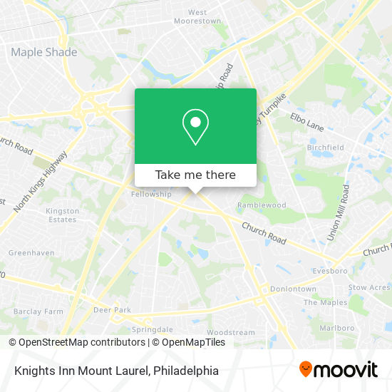 Mapa de Knights Inn Mount Laurel