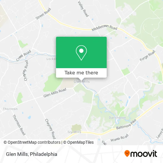 Glen Mills map