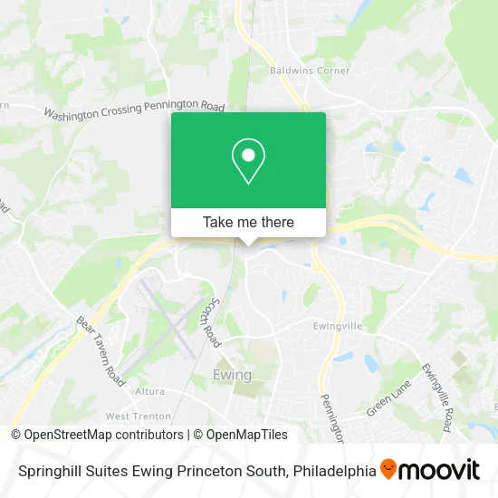 Springhill Suites Ewing Princeton South map