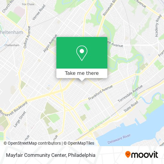 Mayfair Community Center map