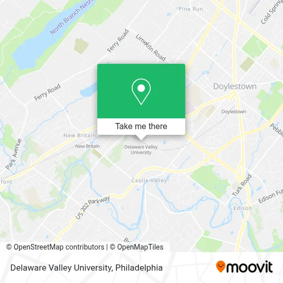 Delaware Valley University map
