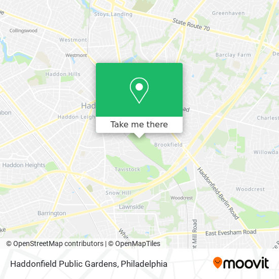 Mapa de Haddonfield Public Gardens