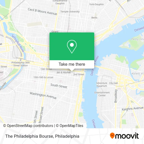 The Philadelphia Bourse map