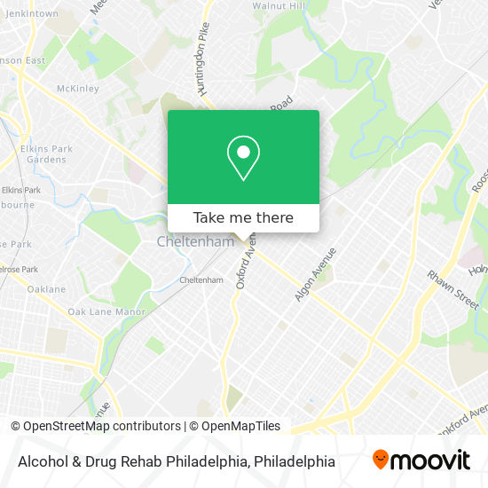 Alcohol & Drug Rehab Philadelphia map