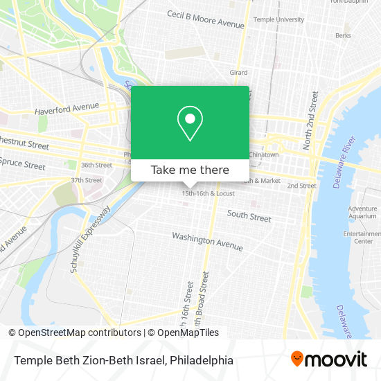 Temple Beth Zion-Beth Israel map