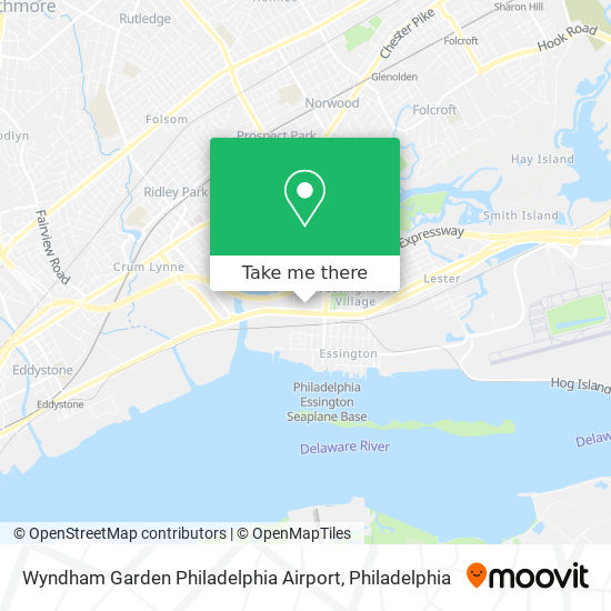 Mapa de Wyndham Garden Philadelphia Airport