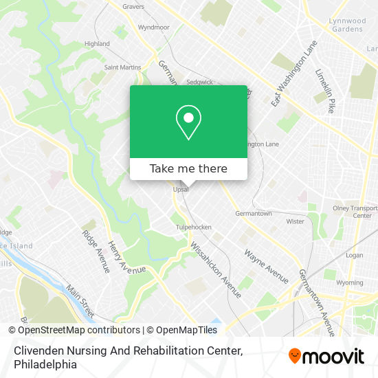 Mapa de Clivenden Nursing And Rehabilitation Center