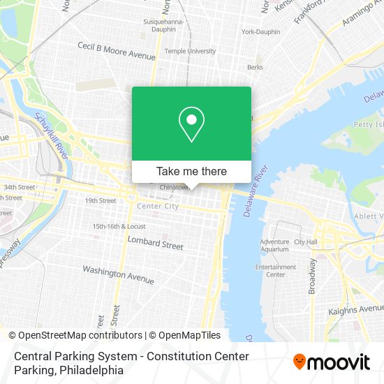 Central Parking System - Constitution Center Parking map