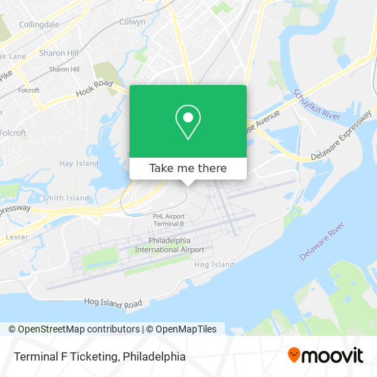 Terminal F Ticketing map