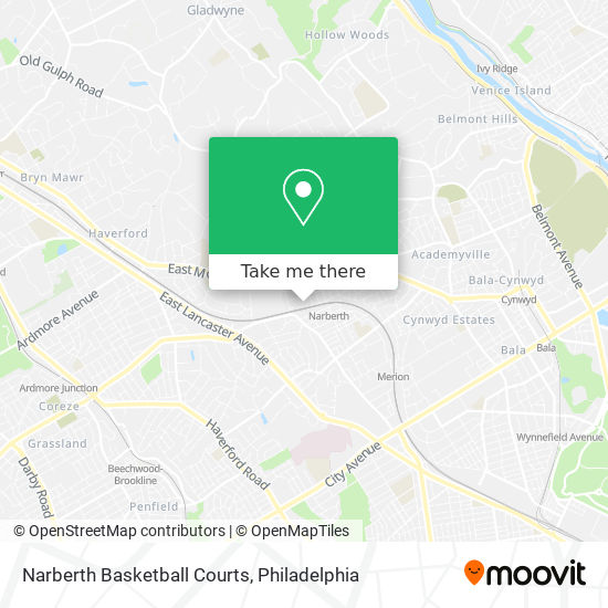 Mapa de Narberth Basketball Courts