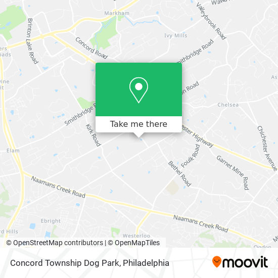 Concord Township Dog Park map