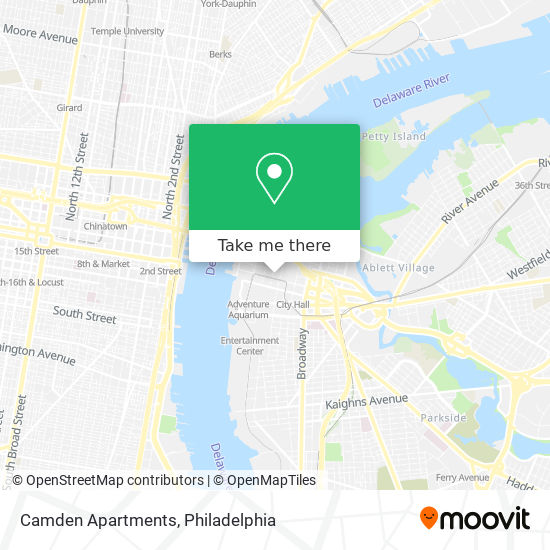 Mapa de Camden Apartments