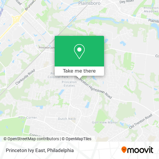 Princeton Ivy East map