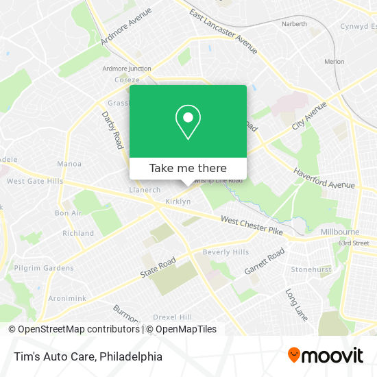 Tim's Auto Care map