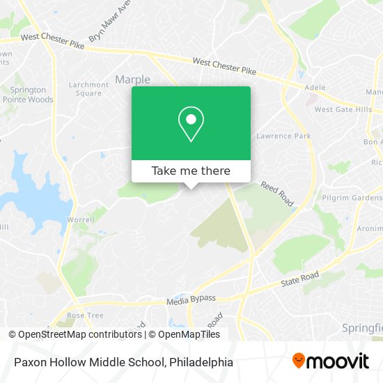 Paxon Hollow Middle School map