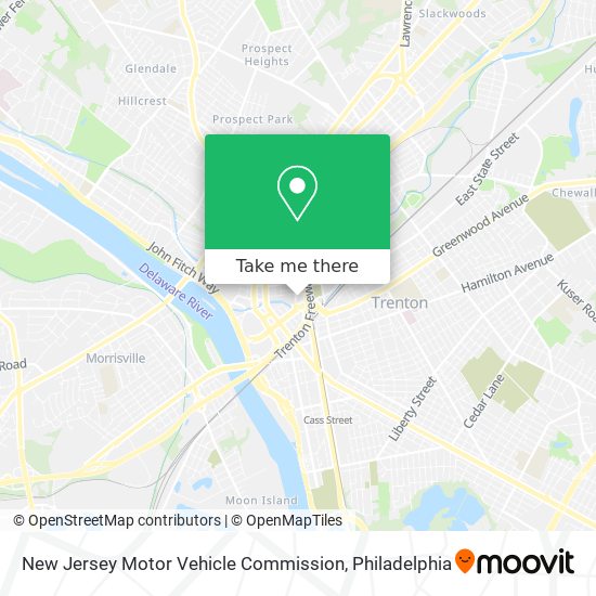 New Jersey Motor Vehicle Commission map