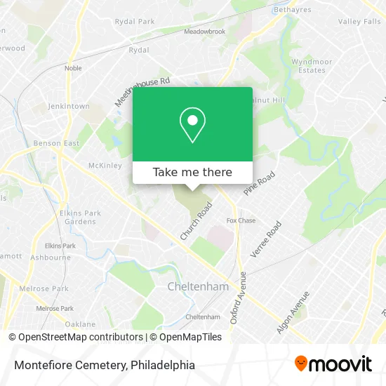 Montefiore Cemetery map