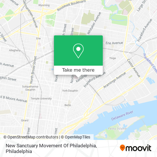 Mapa de New Sanctuary Movement Of Philadelphia