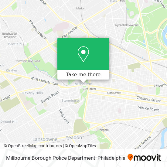 Millbourne Borough Police Department map