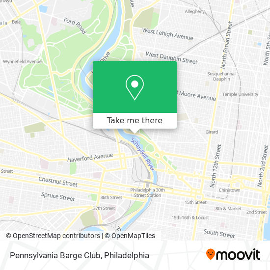 Mapa de Pennsylvania Barge Club