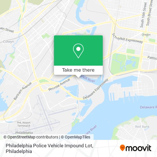 Mapa de Philadelphia Police Vehicle Impound Lot