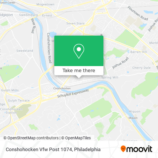 Mapa de Conshohocken Vfw Post 1074