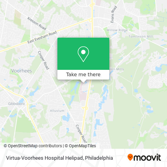 Mapa de Virtua-Voorhees Hospital Helipad