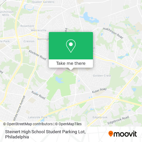 Steinert High School Student Parking Lot map