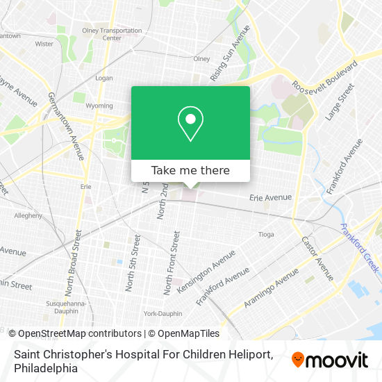 Saint Christopher's Hospital For Children Heliport map