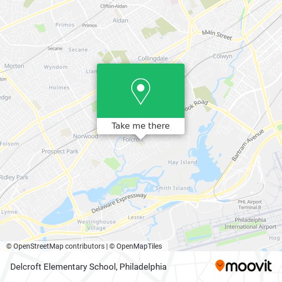 Delcroft Elementary School map