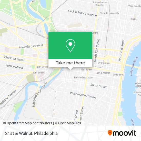 Mapa de 21st & Walnut