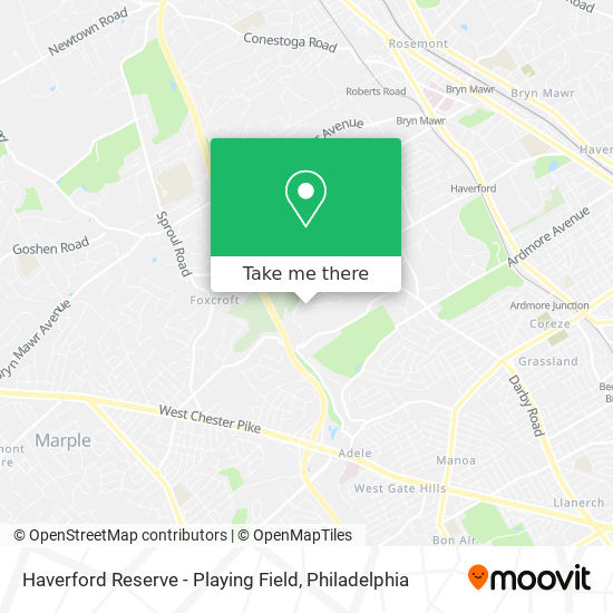 Mapa de Haverford Reserve - Playing Field