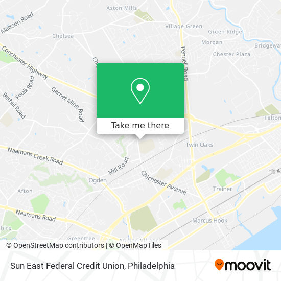 Sun East Federal Credit Union map