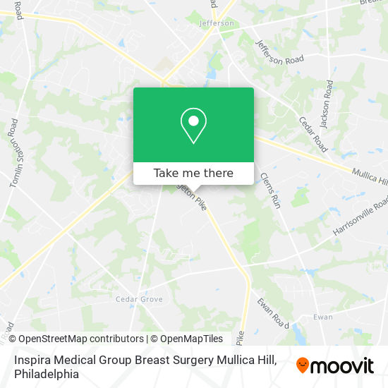 Inspira Medical Group Breast Surgery Mullica Hill map