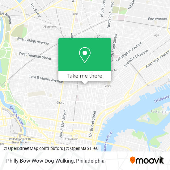 Philly Bow Wow Dog Walking map