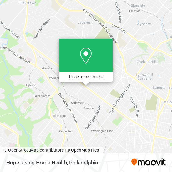 Hope Rising Home Health map